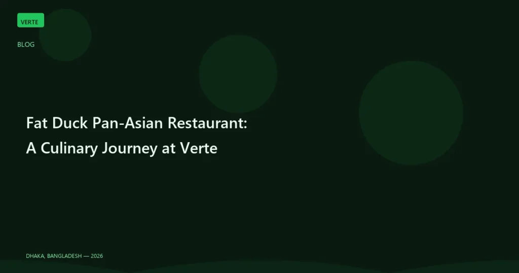 Experience pan-Asian flavors at Fat Duck in Verte Banani, Dhaka. Korean, Chinese, and Southeast Asian dishes in a modern setting.